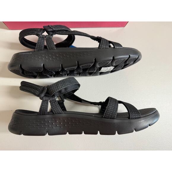 NEW Skechers Go Walk Flex Sublime Strappy Sandals Womens Size 8 Black Goga Mat - Picture 3 of 8
